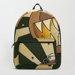 Pumpkin No.2 Backpack | Spooky, Unny, Halloween, Scary, Holiday, Decoration, Graphicdesign, Cartoon, Stars, Artwork 