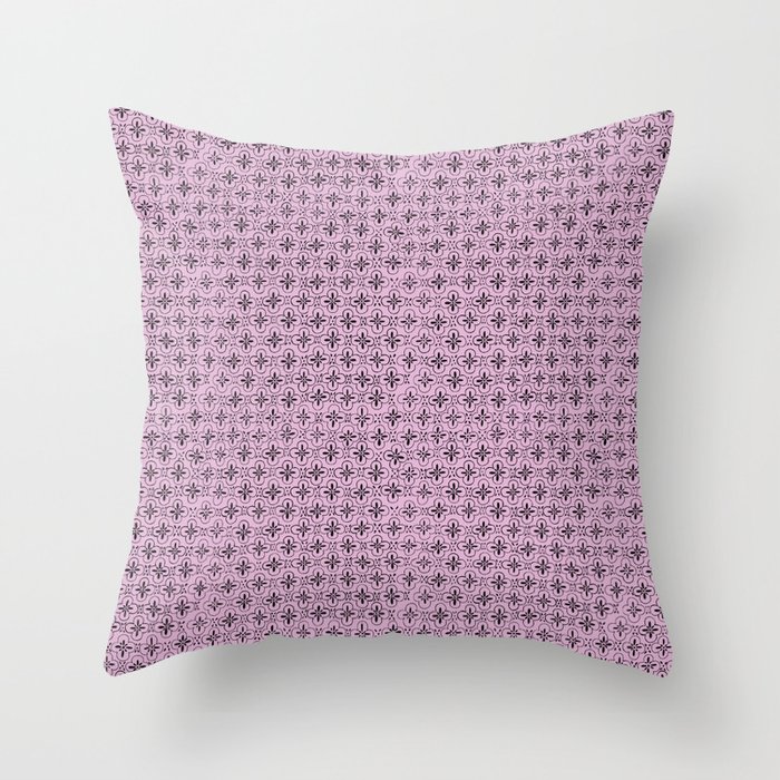 Purple Tiles Throw Pillow