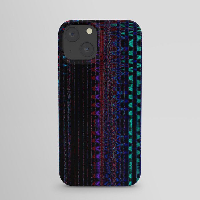 Neon Zigzag Abstract Painting iPhone Case