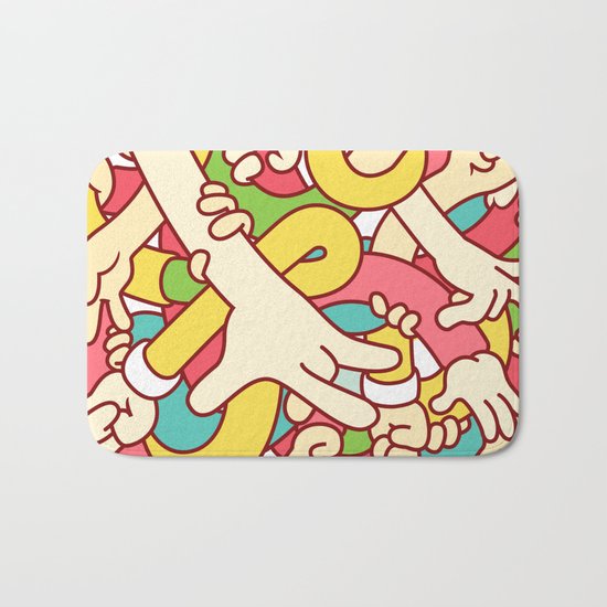 Hand Study Bath Mat