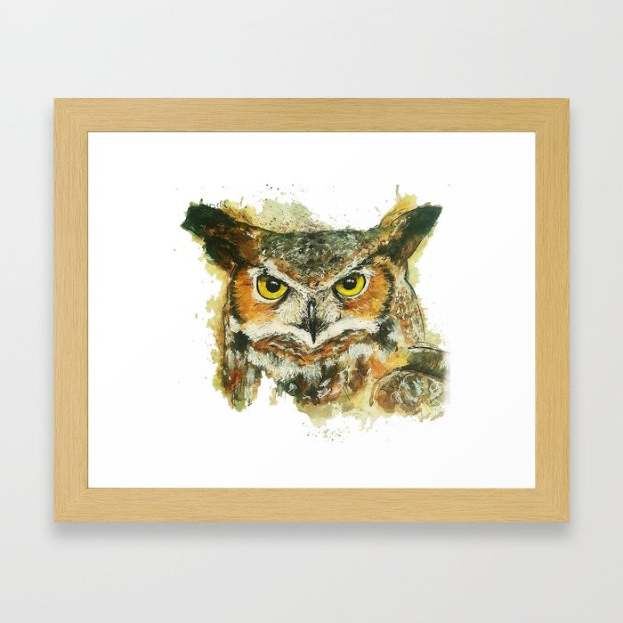 Owl's Gaze Framed Art Print