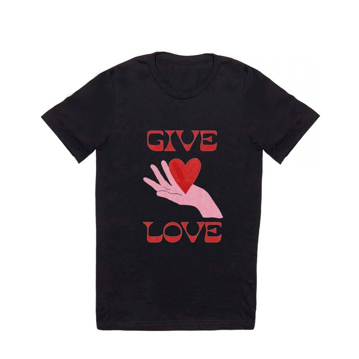 GIVE LOVE \\ Mid-century retro design T Shirt