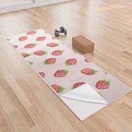 Strawberries Pattern Yoga Towel
