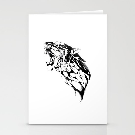 Tiger Growl Stationery Cards