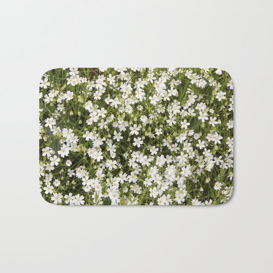 Stitchwort Stellaria Wild Flowers Bath Mat
