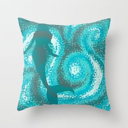 Mermaid Swirl Throw Pillow