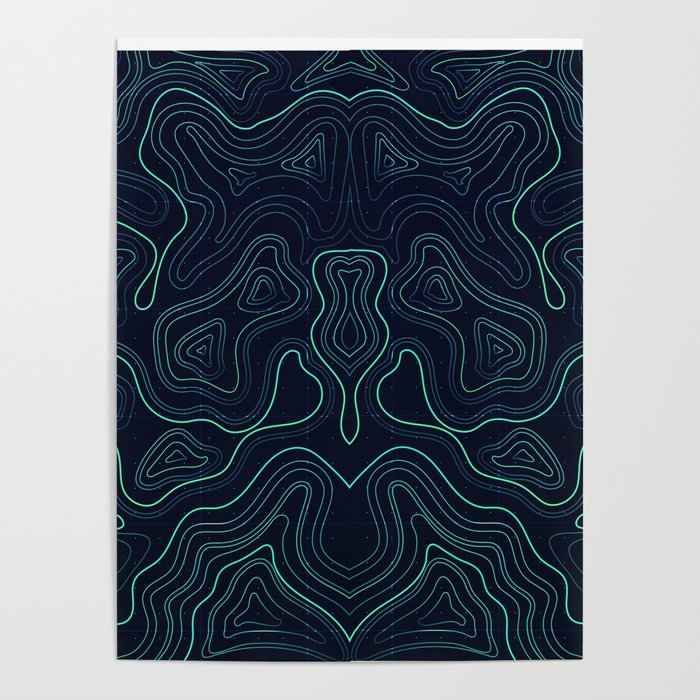 topographic background Poster