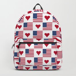 flag of the usa 9 with heart Backpack | American, Spangled, Americanflag, Banner, Us, Epluribusunum, Unitedstates, Dallas, Newyork, Patriotic 