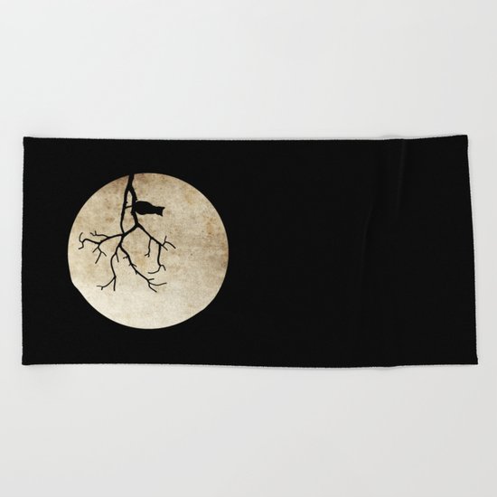 Cat Night Beach Towel