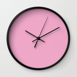 Nadeshiko Pink Solid Color Popular Hues - Patternless Shades of Pink Collection - Hex Value EEA7C6 Wall Clock