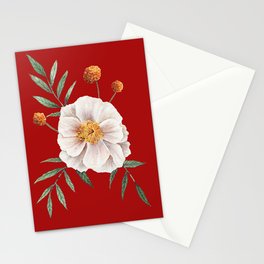 white poppy Stationery Cards