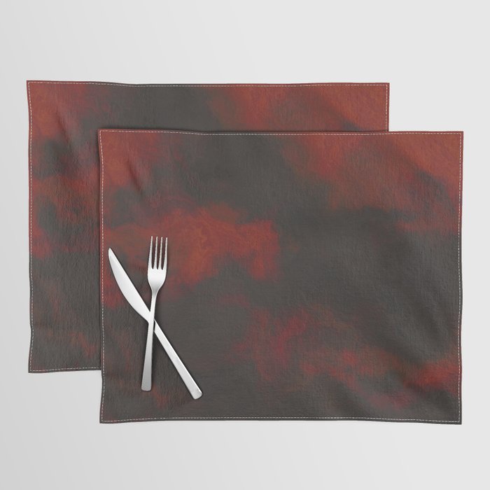 Black and Liquid Red Placemat