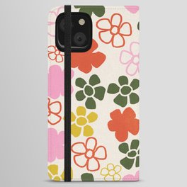 retro ditzy florals iPhone Wallet Case