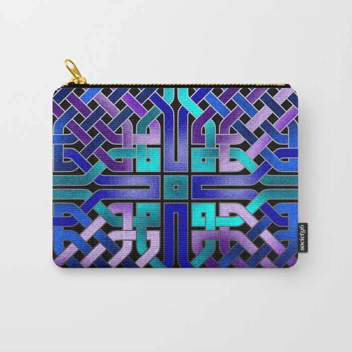 Blue Celtic Knot Square Carry-All Pouch