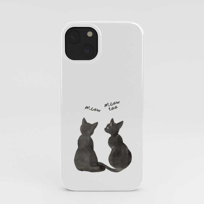 Black cats, meow iPhone Case