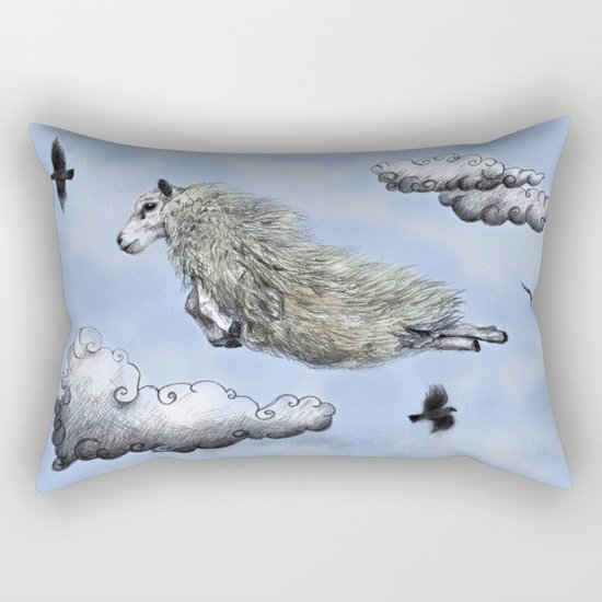 Flying sheep Rectangular Pillow