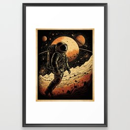 Astronaut in space Framed Art Print