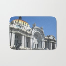 Mexico Photography - White Palace Under The Blue Sky Bath Mat