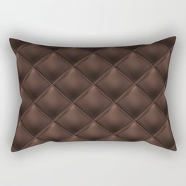 Seamless luxury dark chocolate brown pattern and background. Genuine Leather. Vintage illustration Rectangular Pillow
