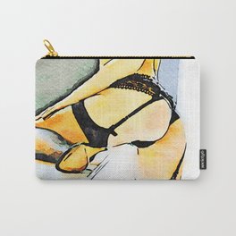 Nude girl with legs apart Carry-All Pouch