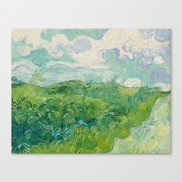 Green Wheat Fields, Auvers, 1890, Vincent van Gogh Canvas Print