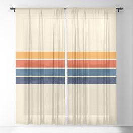 Classic Retro Stripes Sheer Curtain