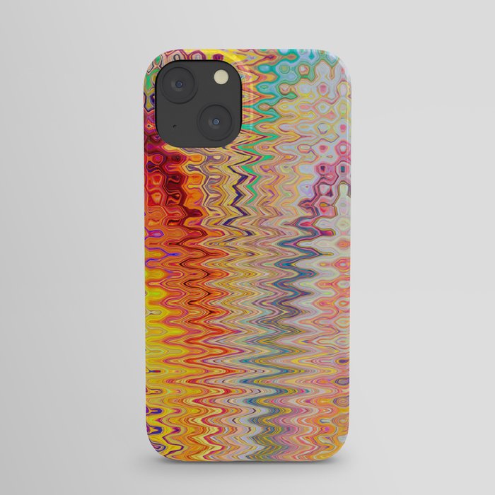 Psychedelic Wavy Abstraction Artwork iPhone Case