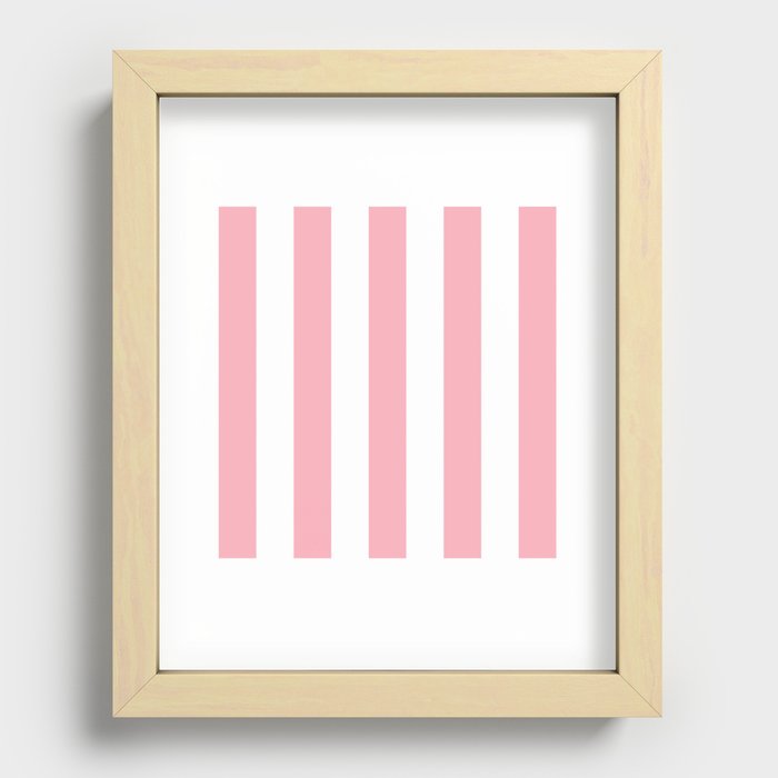 Stripes in Pink Recessed Framed Print