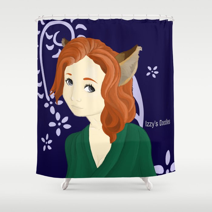 Kitsune Girl Shower Curtain