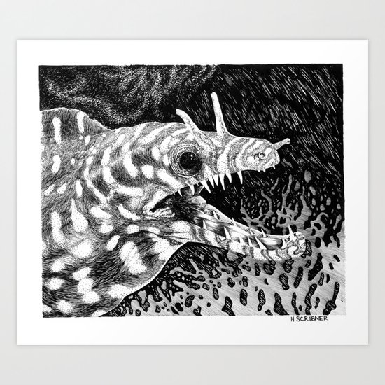 Dragon Moray Eel Art Print By Henriscribner Society6 So you can easily download and print these so it can be used as a colouring page for the kids. dragon moray eel art print by henriscribner