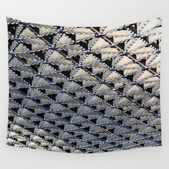 Scalloped Steel Portland Hawthorne Bridge Abstract Wall Tapestry