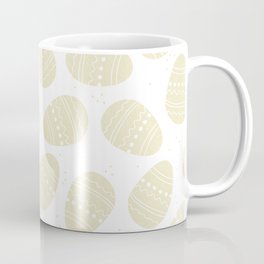 Soft butter yellow Easter eggs pattern Coffee Mug