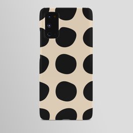 Irregular Polka Dots black and cream Android Case