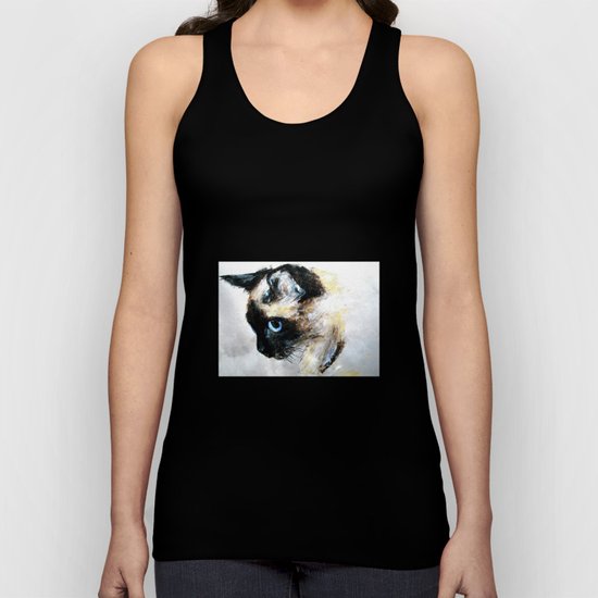 Siamese Cat Unedited Unisex Tank Top