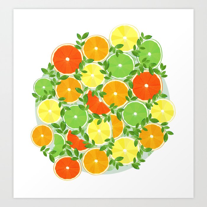 A Slice of Citrus Art Print