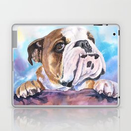 English Bulldog Watercolor | Pillow Cover | Dogs | Home Decor | Custom Dog Pillow | Dog Mom |Bulldog Laptop & iPad Skin