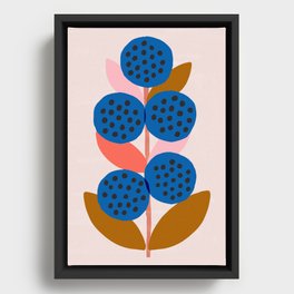 Abstract Plant - modern floral  Framed Canvas