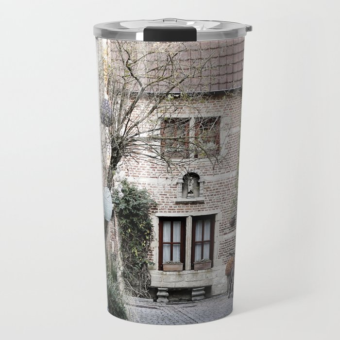 A quaint alley in the beguinage Travel Mug