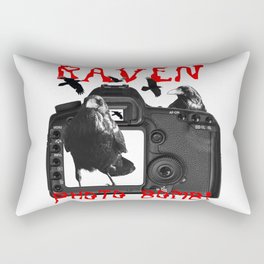 Raven Photo Bomb! Rectangular Pillow