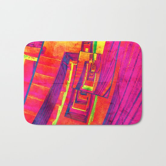 Pop Art Stairwell Abstract Bath Mat