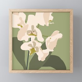 Abstract Orchids Silhouettes  Framed Mini Art Print