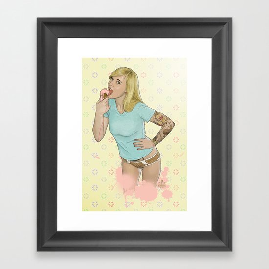 Just Put It In Your Mouth Framed Art Print