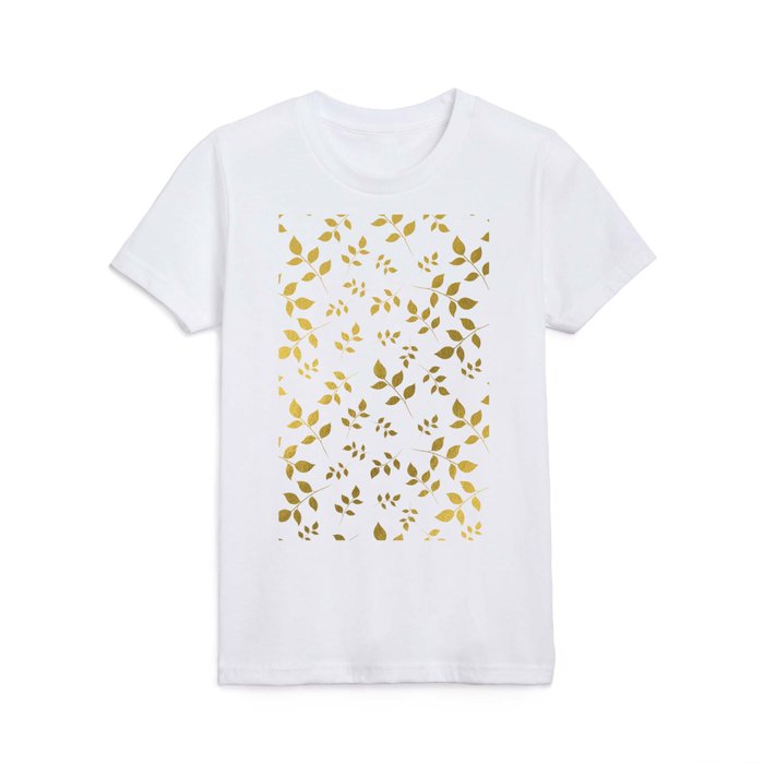 Modern White Gold Fall Collection Kids T Shirt