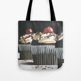 Chocolate Cupcakes with Cherries on Top Tote Bag