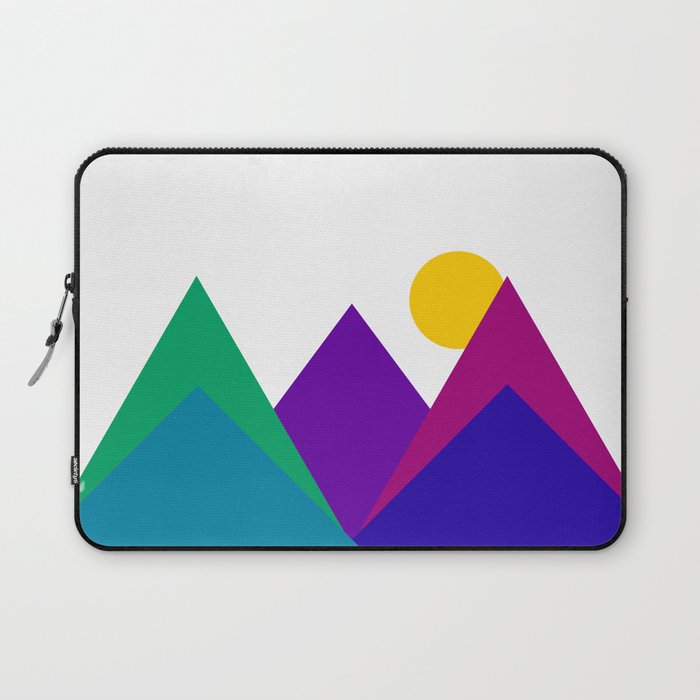 Colorful graphic mountains Laptop Sleeve