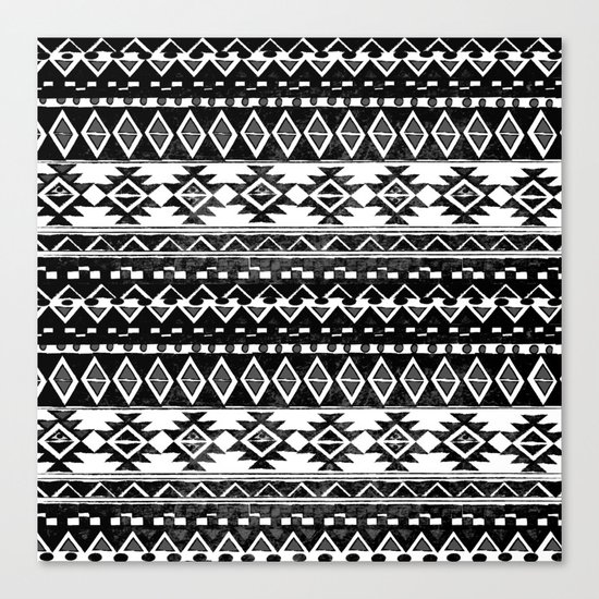 TRIBAL MONOCHROME Canvas Print