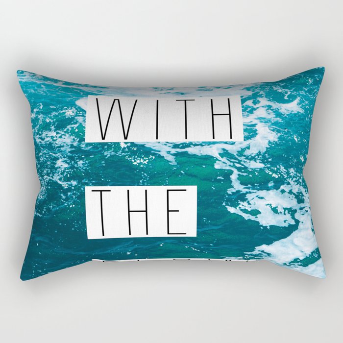 Ocean Waves | Go With the Flow  Rectangular Pillow