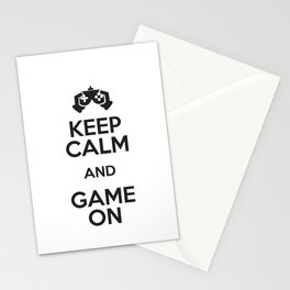 Keep Calm And Game On Stationery Cards