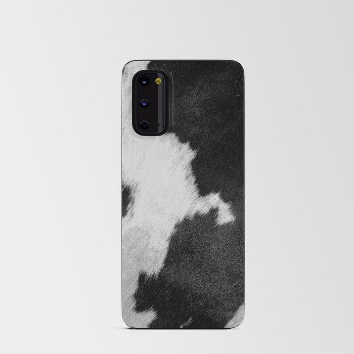 Black and White Cow Skin Print Android Card Case