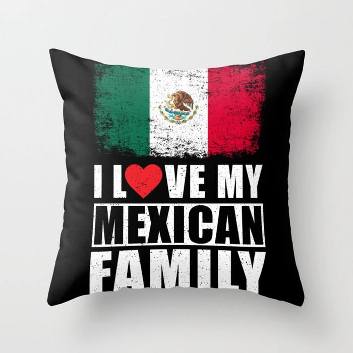 Mexican Family Throw Pillow